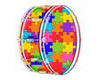 drum music tool Jigsaw Autism Puzzle color illustration