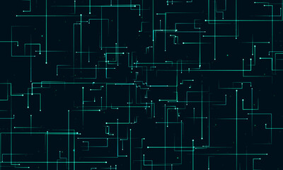 Wall Mural - microcircuit digital lines abstract background.