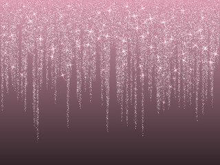 Wall Mural - Shining glitter garlands hanging background vector illustration.