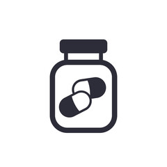 Poster - bottle of pills icon on white