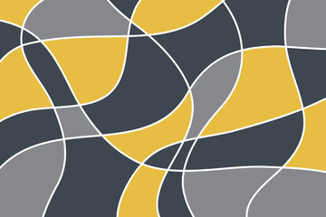 Wall Mural - abstract background pattern made with curvy geometric shapes. modern, simple and playful vector art 