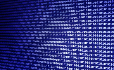 binary code background. technology pattern. coding concept. hacker attack in virtual space. software
