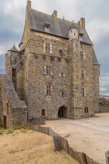 Wall Mural - Vitre, France. Chateau de Vitre: view of the tower of Chatelet (XV cent.) from the courtyard