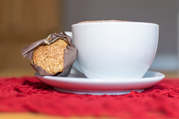 Wall Mural - cup of coffee and a muffin