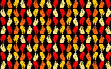 pattern with feathers