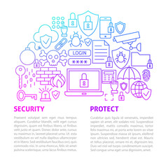 Poster - Security Protect Line Template