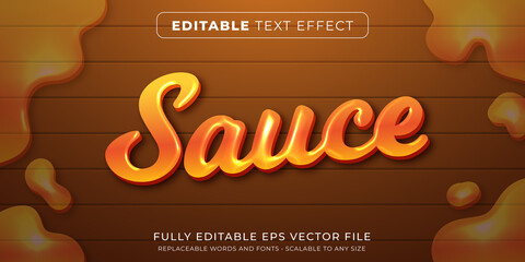 Wall Mural - editable text effect in food sauce style