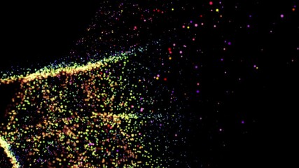 Wall Mural - isolated black background. close-up of a beam of digital moving lights on the background of the gala