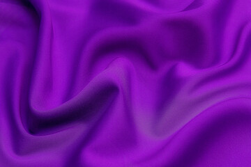 Wall Mural - Purple fabric background and texture, Crumpled of violet satin for abstract and design