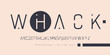 Vector thin linear sans uppercase letter set, alphabet, typography