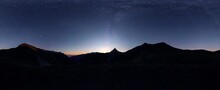 Starry Sky Over The Mountains HDRI Panorama