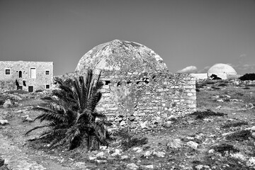 Poster - Historic buildings in the Venetian fortress in the city of Rethymnon