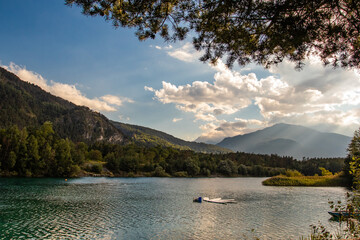 Wall Mural - lake and mountains