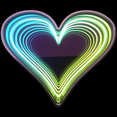 Canvas Print - Infinity Neon font. Minth light. Heart symbol.