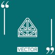 joist   vector icon Linear icon. Editable stroke line
