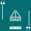 joist vector icon Linear icon. Editable stroke line