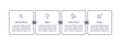 © tolgabarin - Thin line infographic design with 4 steps or options. Thin line business process concept in grey tone.
