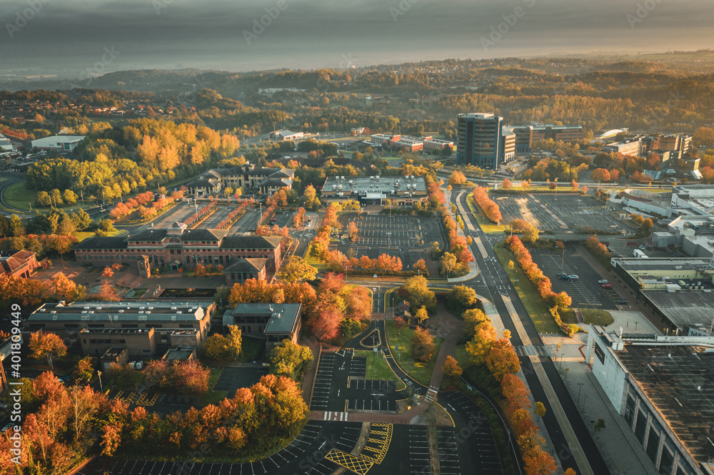 Telford Centre at Autumnal Morning in UK Stock Photo | Adobe Stock
