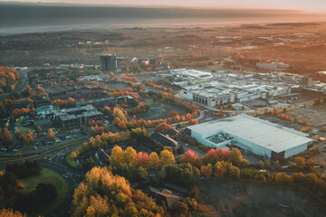 Telford Centre at Autumnal Morning in UK