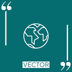 earth vector icon Linear icon. Editable stroked line