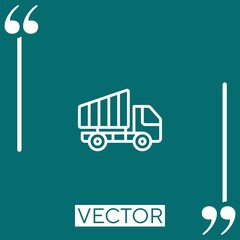 dumper vector icon Linear icon. Editable stroke line