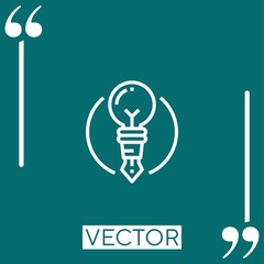 idea vector icon Linear icon. Editable stroke line