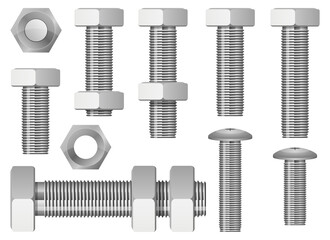 Hex bolt vector design illustration isolated on white background