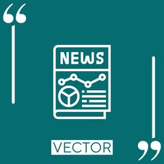 news vector icon Linear icon. Editable stroked line