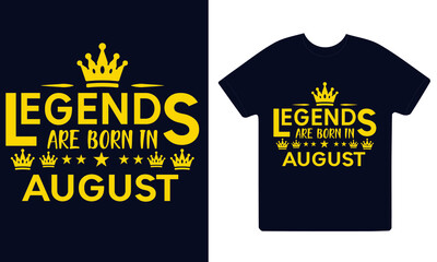 Wall Mural - Legends are born in months vintage typography set. T-shirt printable birthday vector SVG illustration design.