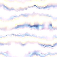Wall Mural - Blurry blur thin stripe dye texture background. Wavy irregular bleeding wave seamless pattern. Atmospheric ombre distorted watercolor effect. Space dyed linear striped all over print