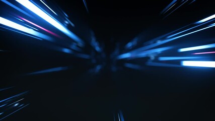 high speed flying lines 3d animation in seamless looping traffic. sci-fi digital footage electric mo