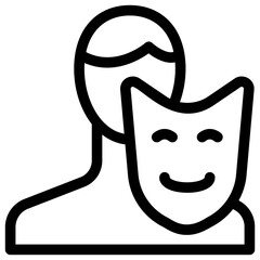 Sticker - Theatre Mask 