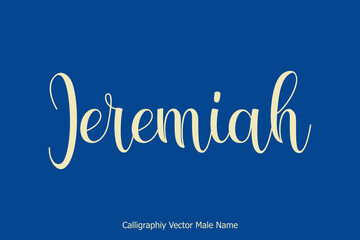 Sticker - Jeremiah Male Name in Cursive Typescript Typography Text