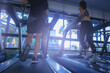 © Panumas - People workout jogging in machine treadmill at fitness gym