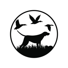 Wall Mural - duck hunting icon vector set. nature illustration sign collection. wildlife symbol.
