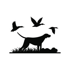 Wall Mural - duck hunting icon vector set. nature illustration sign collection. wildlife symbol.
