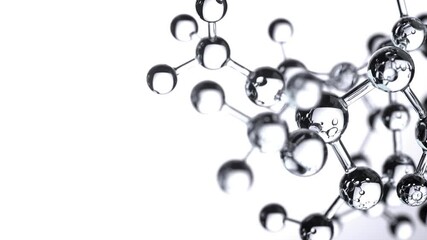 Wall Mural - molecule model. science concept. 3d rendering,4k loop conceptual video.