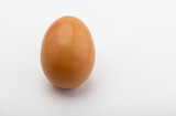 Fototapeta Na ścianę - Fresh chicken egg on white isolated background