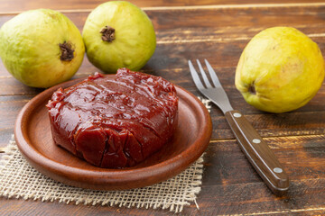 Guava sweet with fruits. Typical homemade brazilian dessert