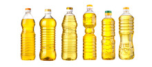 Vegetable Or Sunflower Oil In Plastic Bottle