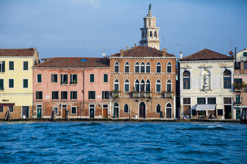 Wall Mural - Venice canal and traditional colorful Venetian houses view. Classical Venice skyline. Venice, Italy