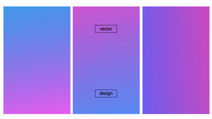 Wall Mural - Gradient background set of blue and violet color mesh vectors. Abstract gradient light to dark blue and purple color gradients set. Creative minimalist editable graphic web design cover illustration