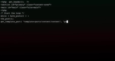 Php code composition on abstract background. Lines of php code appear typed. PHP developer writing server side page for a website. Web developer for online services as CMS or booking application