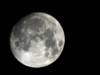 Wall Mural - A closeup shot of full moon on a night sky - perfect for wallpaper