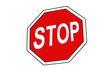 Znak drogowy stop w wersji podstawowej.