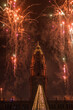 Fireworks on New Year's Eve, Câmara Municipal do Porto, Portugal