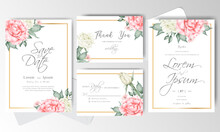 Elegant Wedding Invitation Card Set Template