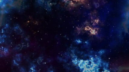 Wall Mural - loop aurora galaxy animation. sci-fi galaxy fantasy voyage through space. star field fly through in 