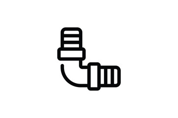 Canvas Print - Plumber Outline Icon - Wrench