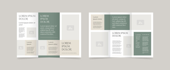 minimal style trifold brochure design 